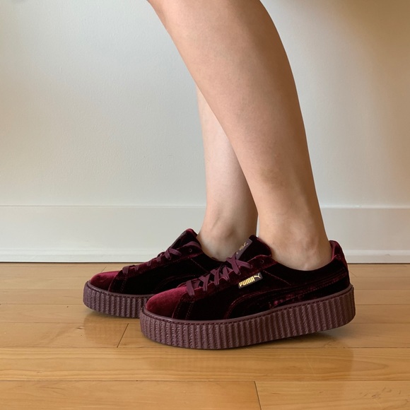 PUMA BY RIHANNA Limited Edition Burgundy Creepers - Picture 8 of 8